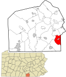 Adams County Pennsylvania incorporated and unincorporated areas Conewago highlighted